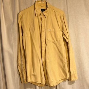 Timberland yellow cotton oxford button-down with breast pocket